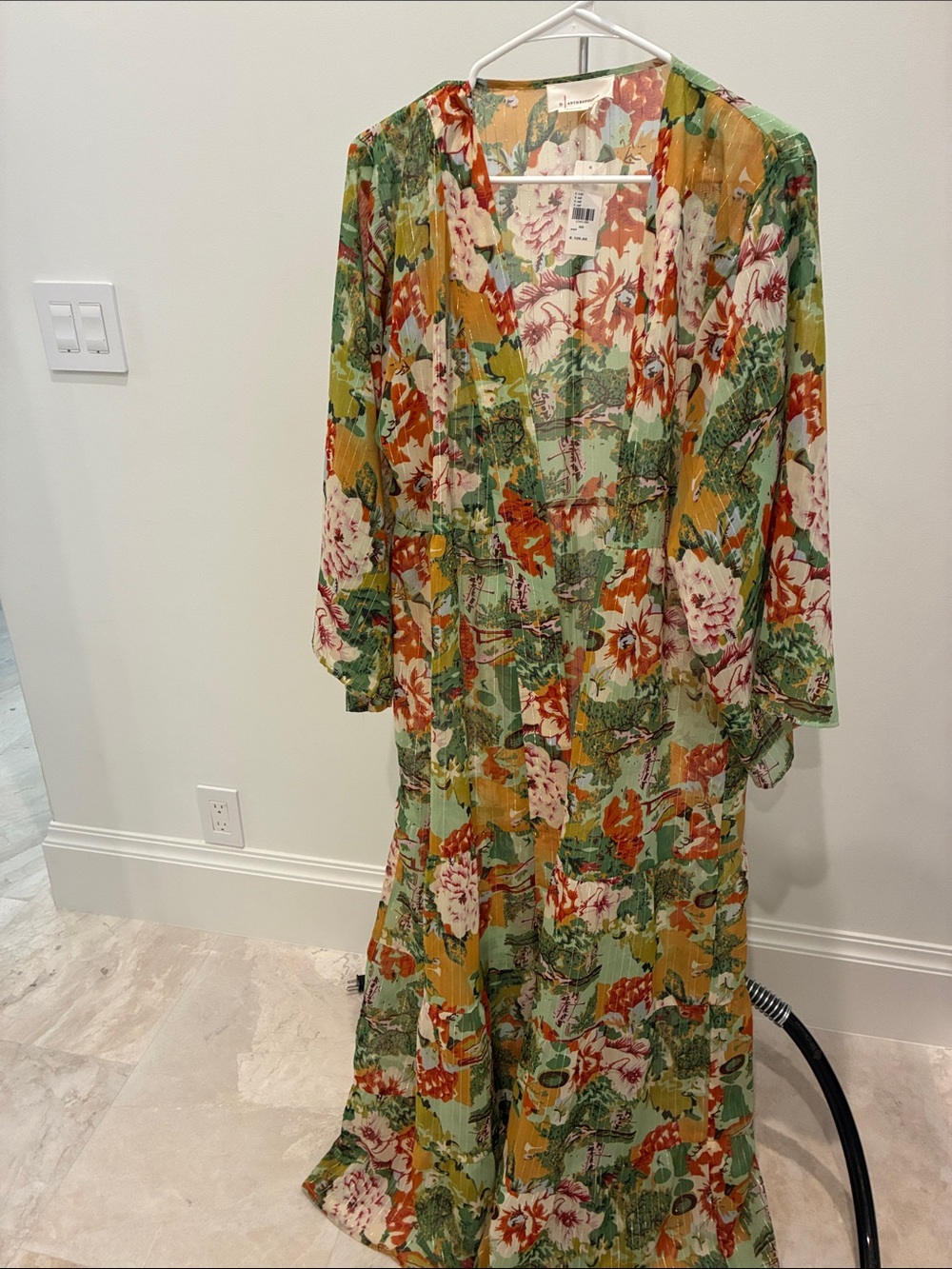 Anthropologie Floral Duster